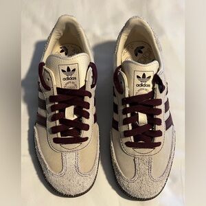 Adidas Samba OG "Wonder White/Maroon" Sneakers - Brand New!